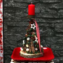 položky Dárková stuha s okrajem 15mm 20m červená kostkovaná