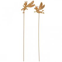 položky Květinová zátka včelka, rez, ozdobná zátka patina L31/32cm 6ks