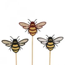 položky Včelí zátka dřevěná květinová zátka přírodní barevná 34cm 12ks