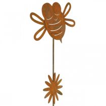 položky Zahradní kůl včelka, jarní dekorace, kovový kůl rez L24,5cm 6 ks