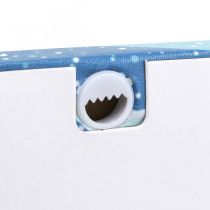 položky LED obrázek Vánoční Mikuláš se sněhulákem LED fototapeta 38x28cm
