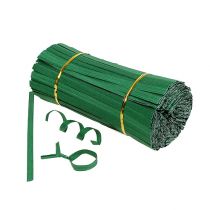 položky Vázací pásky krátké zelené 20cm dvojitý drát 1000p