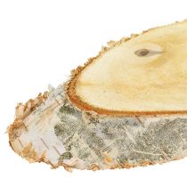 položky Oválné březové plátky, plátky z přírodního dřeva, dekorativní, 18-22 cm, sada 10 kusů, dekorace dřeva, ryté