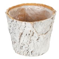 položky Květináč s imitací kůry, ideální pro rustikální interiérový design a dekoraci rostlin, 12 cm, 4 kusy