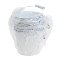 položky Bílé plechové kbelíky Ø14cm V12cm 6 ks