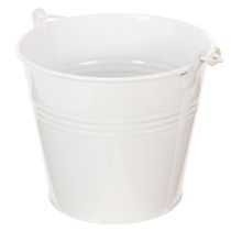položky Bílé plechové kbelíky Ø14cm V12cm 6 ks