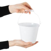 položky Bílé plechové kbelíky Ø14cm V12cm 6 ks