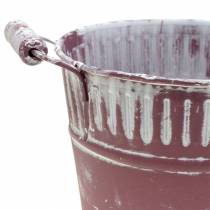 položky Plechové vědro fialové bílé prané Ø15cm H14,5cm 1 kus