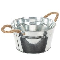 položky Lesklá kovová miska s lanovými úchyty, Ø22cm