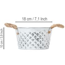 položky Plechová miska s lanovými úchyty Ø18cm V10cm