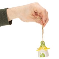 položky Závěsná dekorace květina keramický domeček pro víly jako dekorace k zavěšení 6cm 6ks