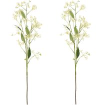 položky Dekorativní větvička jabloňového květu jako umělá květina pro světlé akcenty v obývacím pokoji, krémová, 108 cm, 2 kusy