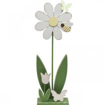 Květinová dekorace s včelkou, dřevěná dekorace na jaro V56cm