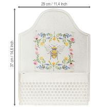 položky Závěsný květináč kovový včelí krémové barvy, délka 29 cm