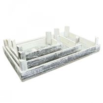 položky Sada 3 ks dekoračních podložek ze dřeva shabby chic aranžmá