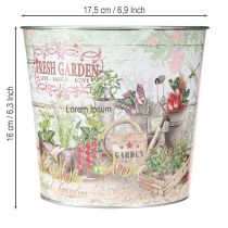 položky Malé kovové květináče, barevné, Fresh Garden, vysoké 16 cm, 2 kusy