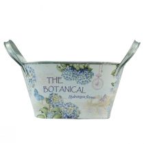 položky Květinová mísa s uchy oválné kovové hortenzie 32×15×15cm