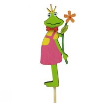 položky Květinová zátka Frog prince dekorativní zátka dřevěná 8cm 12ks