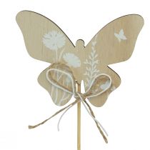 položky Květinová zátka dřevěný motýl dekorativní květiny 9cm 12ks