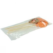 položky Květinová zátka kytice dekorace dort toner balón oranžový 28cm 8 ks