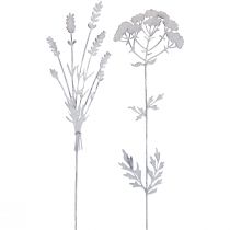 položky Květinová zátka rostlinná zátka kovová dekorace 60,5cm 2ks