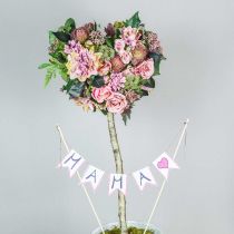 Kytice z jiřiny a protea, hedvábné květy, letní dekorace L25cm