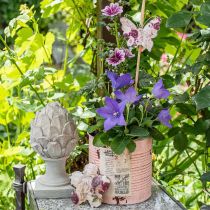 položky Dekorativní květináč plechovka lososový kovový květináč Ø15,5 cm V15 cm