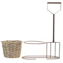 položky Květináč zahradní nářadí dekorativní hnědá Ø17,5cm H30cm