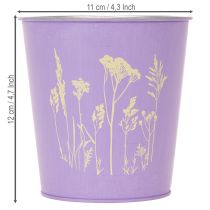 položky Kulatý pastelový květináč s květinovým motivem pro pokojové rostliny, 12 cm, 3 kusy