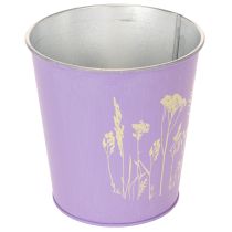 položky Kulatý pastelový květináč s květinovým motivem pro pokojové rostliny, 12 cm, 3 kusy