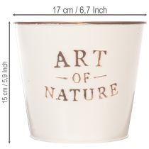 položky Zinkový květináč Art of Nature krémový Ø17,5 cm V15 cm