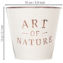 položky Zinkový květináč, krémový, Ø15cm V13,5cm