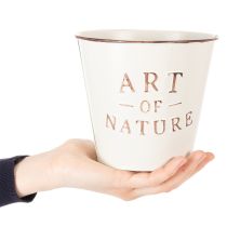 položky Květináč Art of Nature s nápisem, dekorace na parapet a do obývacího pokoje, 15 cm, 2 kusy
