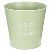 položky Zinkový květináč, kovový truhlík, mátově zelená, Ø22cm, V21cm