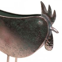 Květináč Chicken Metal Bird Metallic Rosé 51×16×37cm