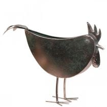 Květináč Chicken Metal Bird Metallic Rosé 51×16×37cm