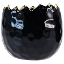 položky Květináč Keramický květináč Egg Black Rostlin Black Ø12cm 2ks