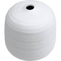 položky Váza na květiny, keramická váza, dekorativní váza bílá Ø19cm H18cm