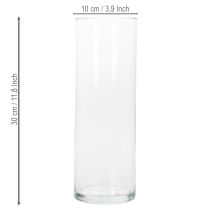 položky Váza na květiny, úzký skleněný válec, lze použít jako skleněnou vázu nebo vysokou dekorativní sklenici, 30 cm
