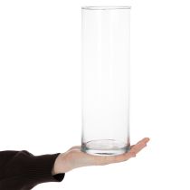 položky Váza na květiny, úzký skleněný válec, lze použít jako skleněnou vázu nebo vysokou dekorativní sklenici, 30 cm