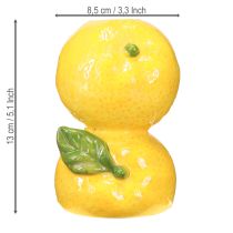 položky Váza na květiny citronová keramická váza dekorace Středomořská V13cm