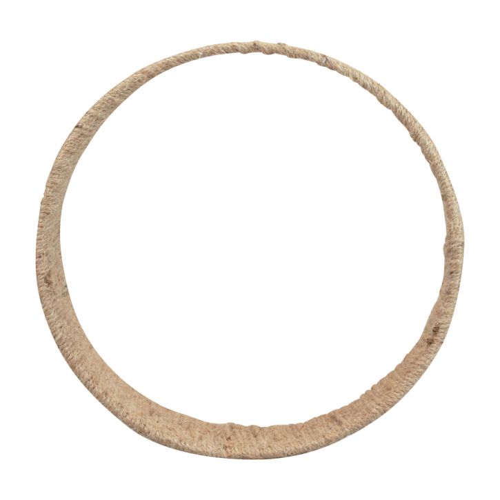 Závěsná dekorace ve stylu boho rostlina houpačka dekorace prsten juta 31cm