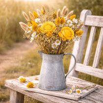 položky Kytice sušených květin s růžemi ze dřeva Sola. Elegantní kytice pro přírodní dekoraci domova. 50 cm