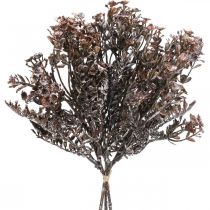 Umělé rostliny hnědá podzimní dekorace zimní dekorace Drylook 38cm 3ks