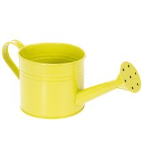 položky Barevná dekorativní konev na zalévání, Ø11cm, V9,5cm, na sázení, jarní dekorace na stůl, kovová, sada 8 kusů