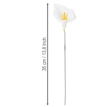 položky Umělá kala se žlutými tyčinkami, dekorativní květy, 35 cm, 10 kusů