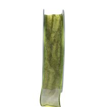 položky Šifonová stuha organzová stuha ozdobná stuha organza zelená 15mm 20m