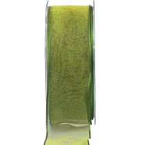 položky Šifonová stuha organzová stuha ozdobná stuha organza zelená 40mm 20m