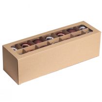 položky Vánoční koule stříbrné meruňkové skleněné koule Ø5cm 24 ks