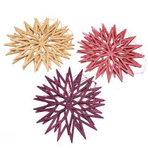 položky Vánoční ozdoby na stromeček, sněhové vločky, dřevěná dekorace, skandinávský styl, 15 cm, 8 kusů